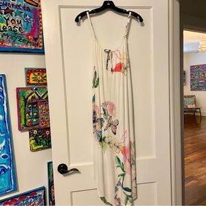 Soma Cool Nights Ankle Length Tie Front Night Gown M EUC Floral